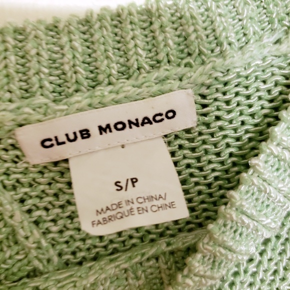 Club Monaco Light Green Crossover Back Top - Picture 4 of 4